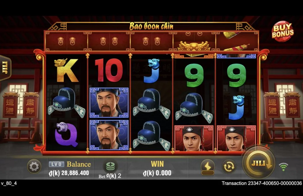 Ảnh giao diện chính game Bao boon chin (slot JILI) chơi tại LC79