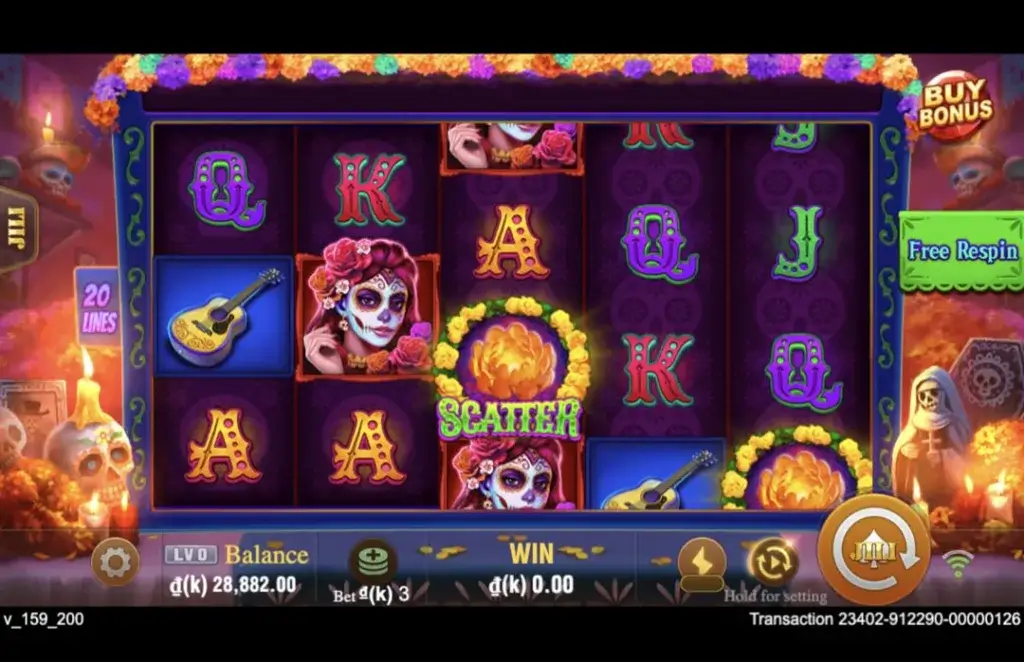 Ảnh giao diện chính game Bone Fortune (slot JILI) chơi tại LC79