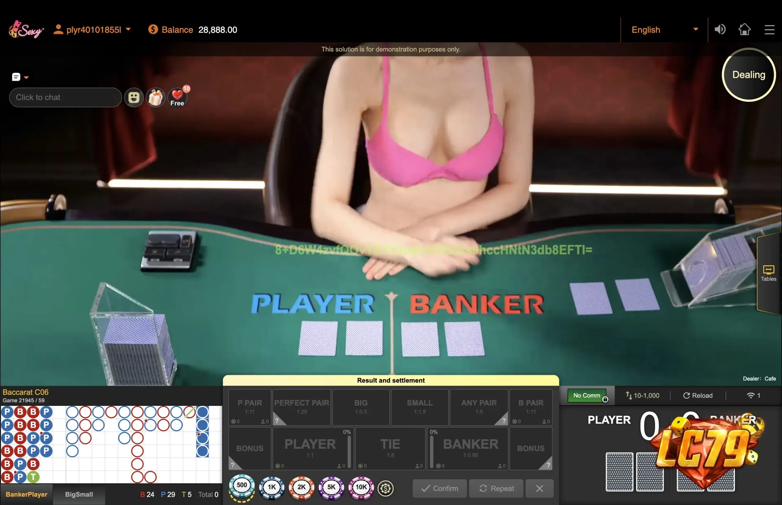 Cách đọc cầu Baccarat sau chuỗi Banker d thật tại LC79