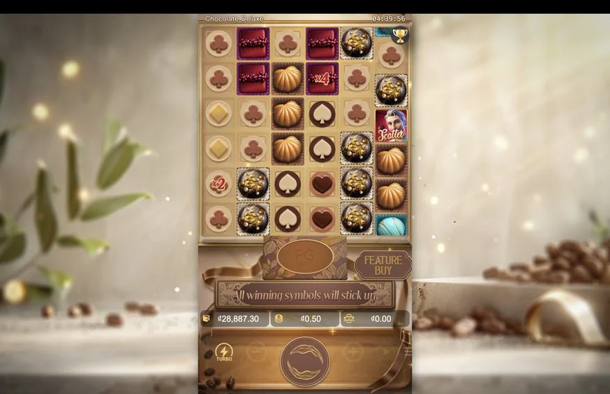Ảnh bảng biểu tượng & tính năng game Chocolate Deluxe (slot PG) chơi tại LC79