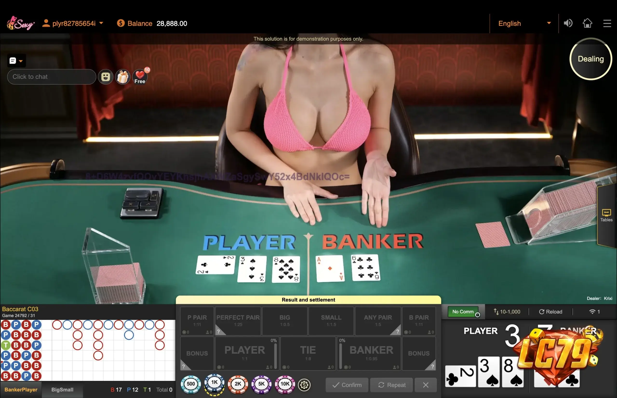 Cửa phụ Baccarat: Pair có rủi ro gì? thật tại LC79