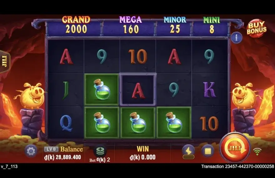Ảnh bảng biểu tượng & tính năng game Devil Fire 2 (slot JILI) chơi tại LC79