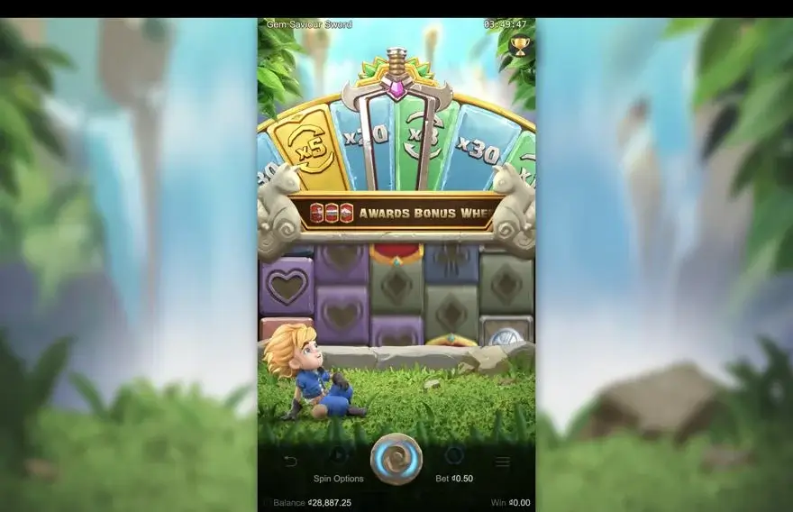 Ảnh màn hình gameplay game Gem Saviour Sword (slot PG) chơi tại LC79