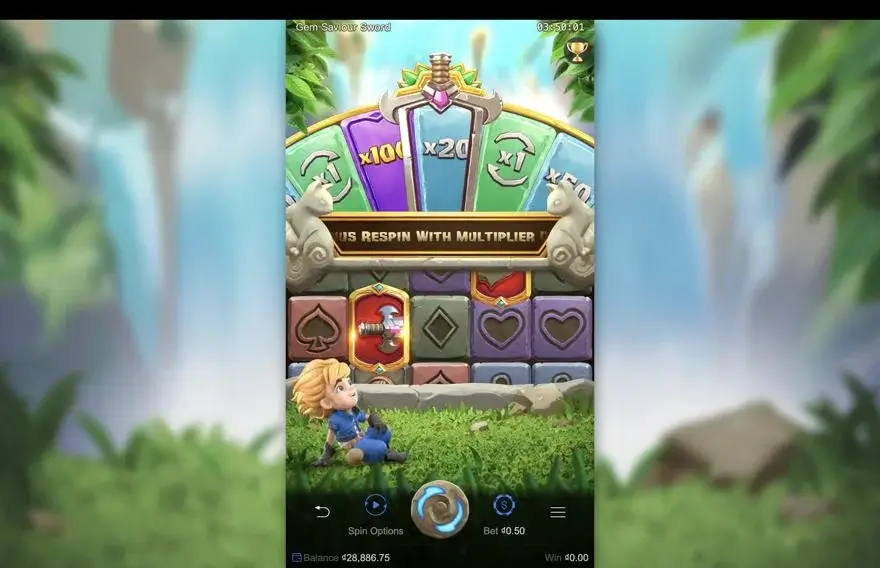 Ảnh bảng biểu tượng & tính năng game Gem Saviour Sword (slot PG) chơi tại LC79