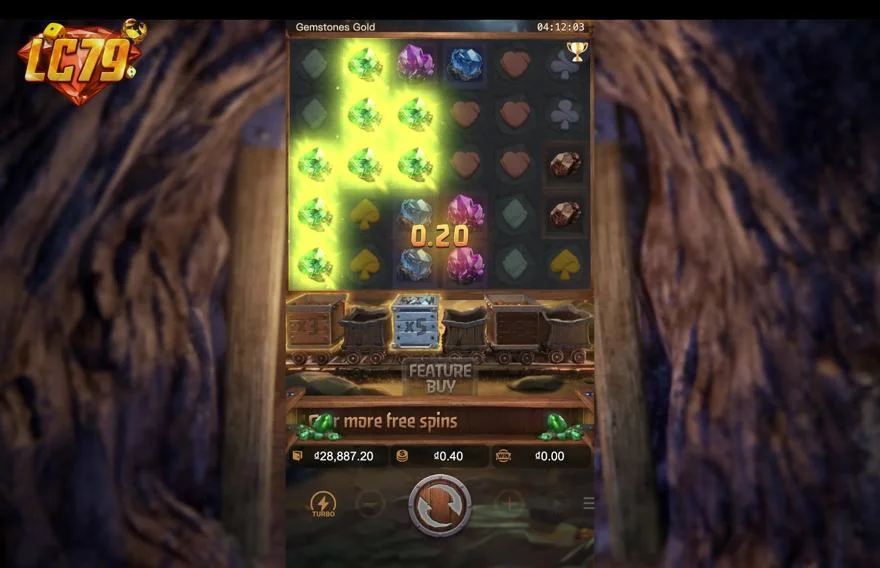 Ảnh màn hình gameplay game Gemstones Gold (slot PG) chơi tại LC79