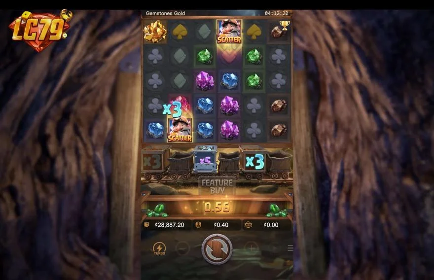 Ảnh bảng biểu tượng & tính năng game Gemstones Gold (slot PG) chơi tại LC79