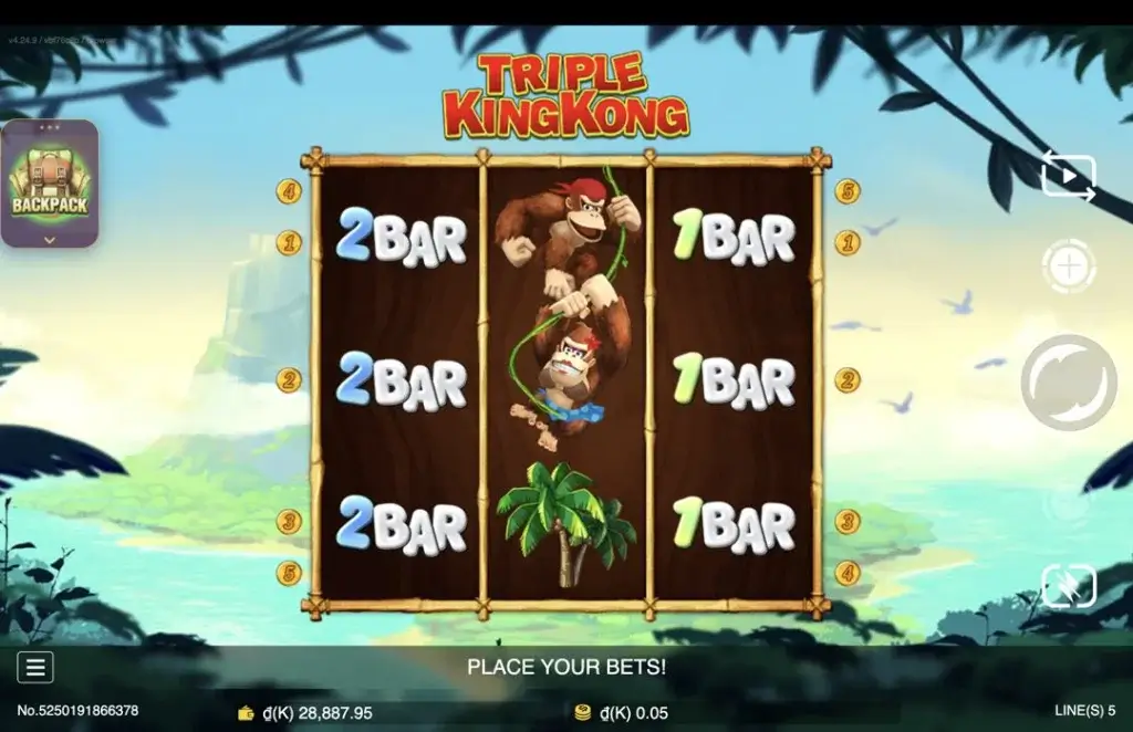 Ảnh giao diện chính game Kong (slot JDB) chơi tại LC79