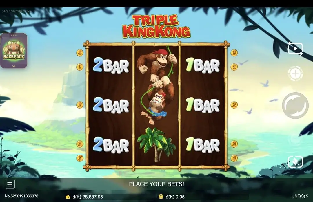 Ảnh giao diện chính game Kong (slot JDB) chơi tại LC79