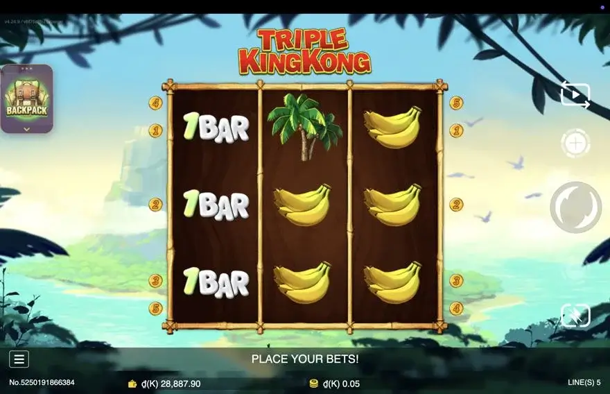Ảnh màn hình gameplay game Kong (slot JDB) chơi tại LC79