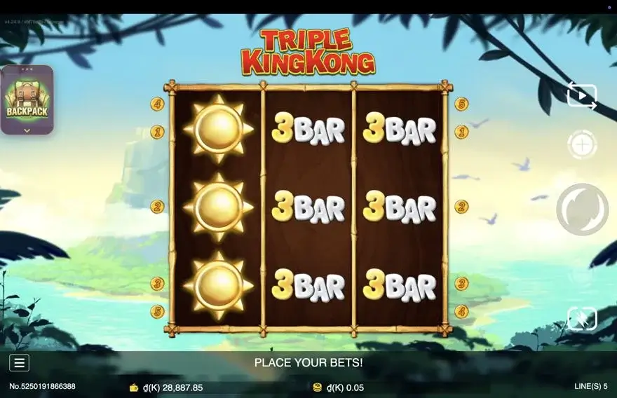 Ảnh bảng biểu tượng & tính năng game Kong (slot JDB) chơi tại LC79