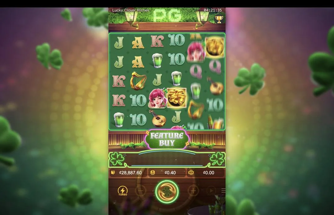Ảnh giao diện chính game Lucky Clover Riches (slot PG) chơi tại LC79