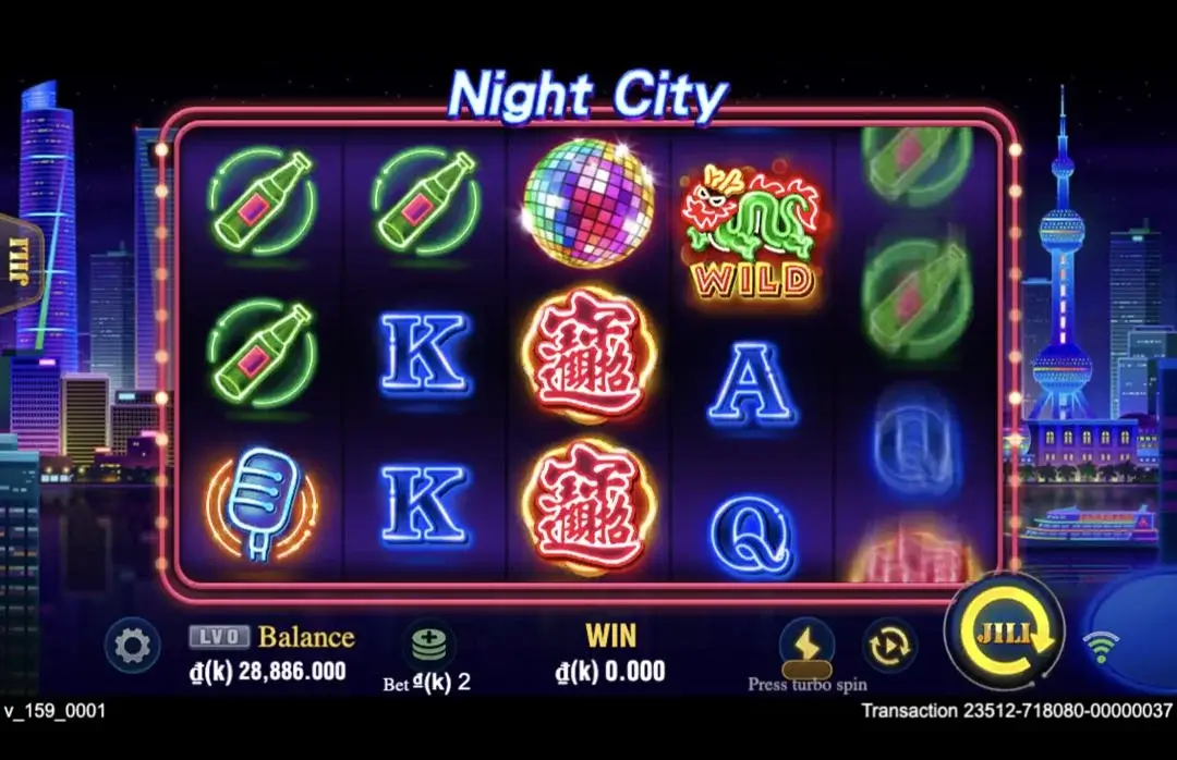 Ảnh giao diện chính game Night City (slot JILI) chơi tại LC79