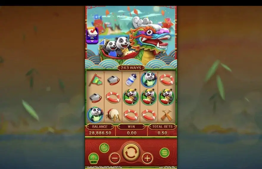 Ảnh bảng biểu tượng & tính năng game PANDA DRAGON BOAT (slot FC) chơi tại LC79