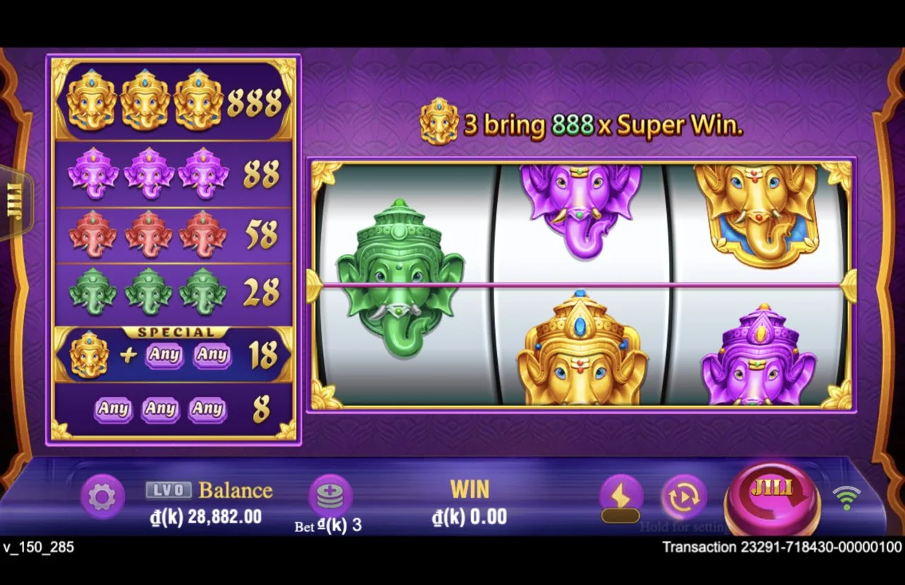 Ảnh giao diện chính game Super Rich (slot JILI) chơi tại LC79