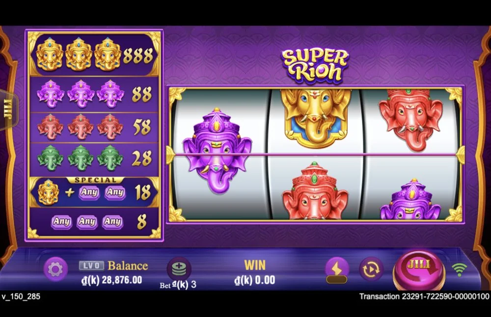 Ảnh bảng biểu tượng & tính năng game Super Rich (slot JILI) chơi tại LC79
