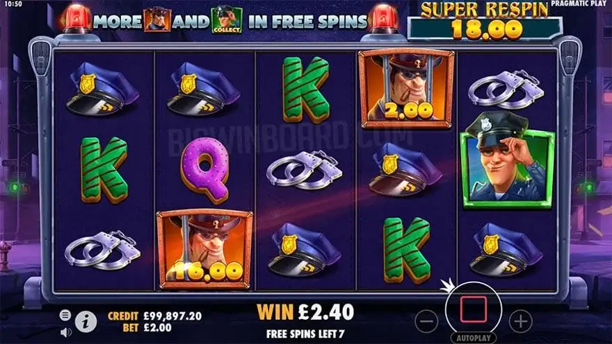 Ảnh màn hình gameplay game Cash Patrol (slot PP) chơi tại LC79