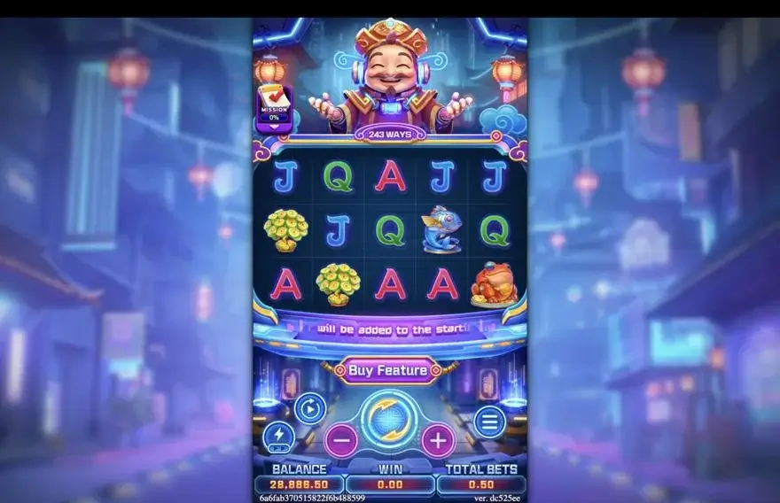 Ảnh bảng biểu tượng & tính năng game CYBER GOD OF FORTUNE⁺ (slot FC) chơi tại LC79