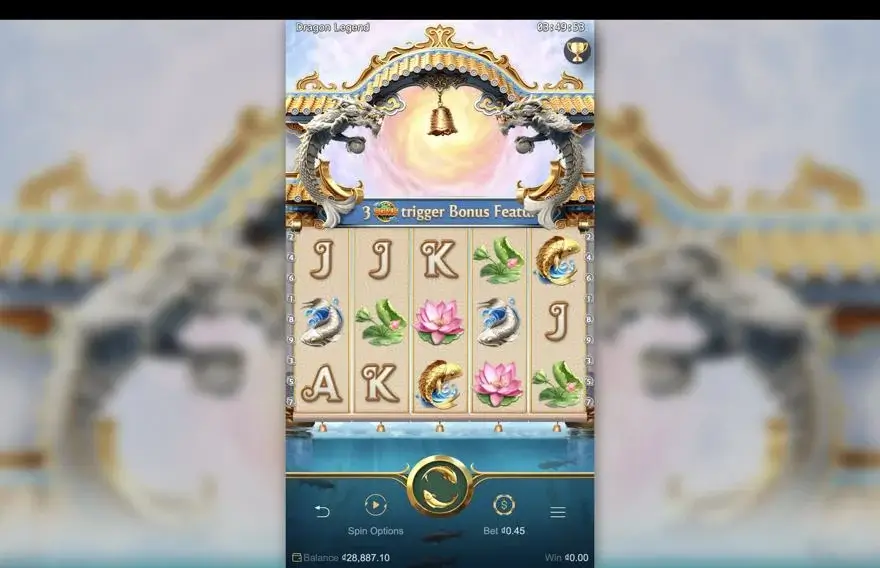 Ảnh màn hình gameplay game Dragon Legend (slot PG) chơi tại LC79