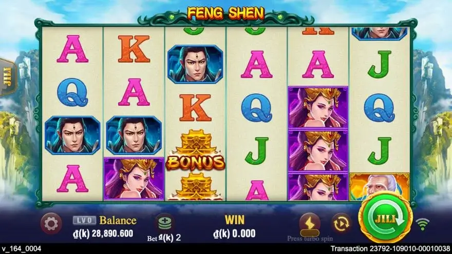 Ảnh màn hình gameplay game Fengshen (slot JILI) chơi tại LC79