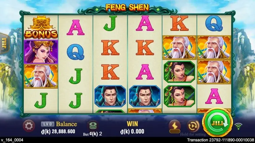 Ảnh bảng biểu tượng & tính năng game Fengshen (slot JILI) chơi tại LC79