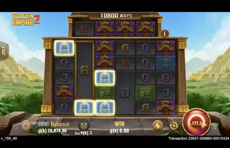 Ảnh màn hình gameplay game Golden Empire 2 (slot JILI) chơi tại LC79
