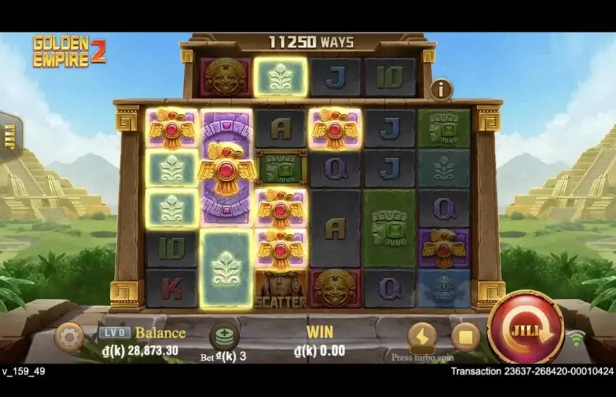 Ảnh bảng biểu tượng & tính năng game Golden Empire 2 (slot JILI) chơi tại LC79