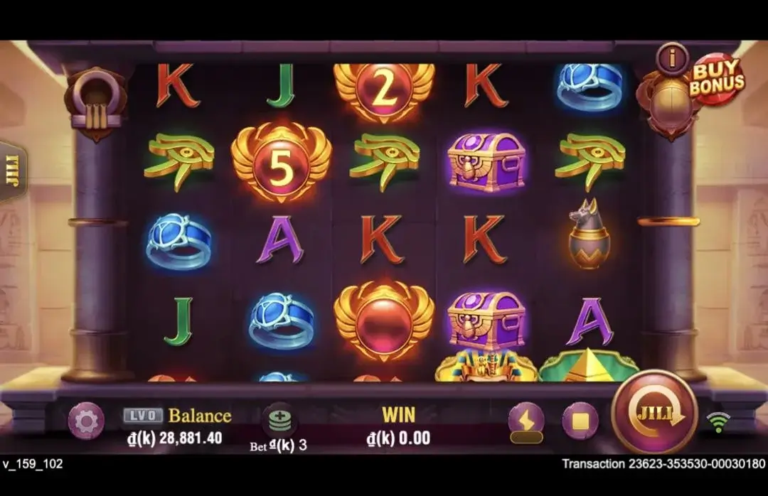 Ảnh giao diện chính game Legacy of Egypt (slot JILI) chơi tại LC79