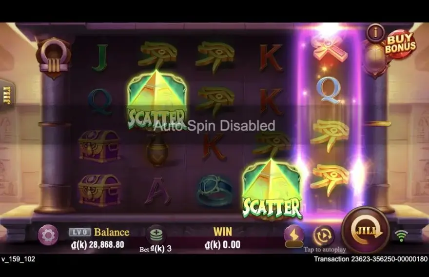 Ảnh màn hình gameplay game Legacy of Egypt (slot JILI) chơi tại LC79