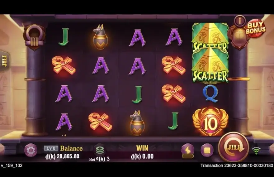Ảnh bảng biểu tượng & tính năng game Legacy of Egypt (slot JILI) chơi tại LC79