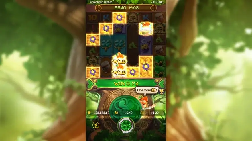Ảnh màn hình gameplay game Leprechaun Riches (slot PG) chơi tại LC79