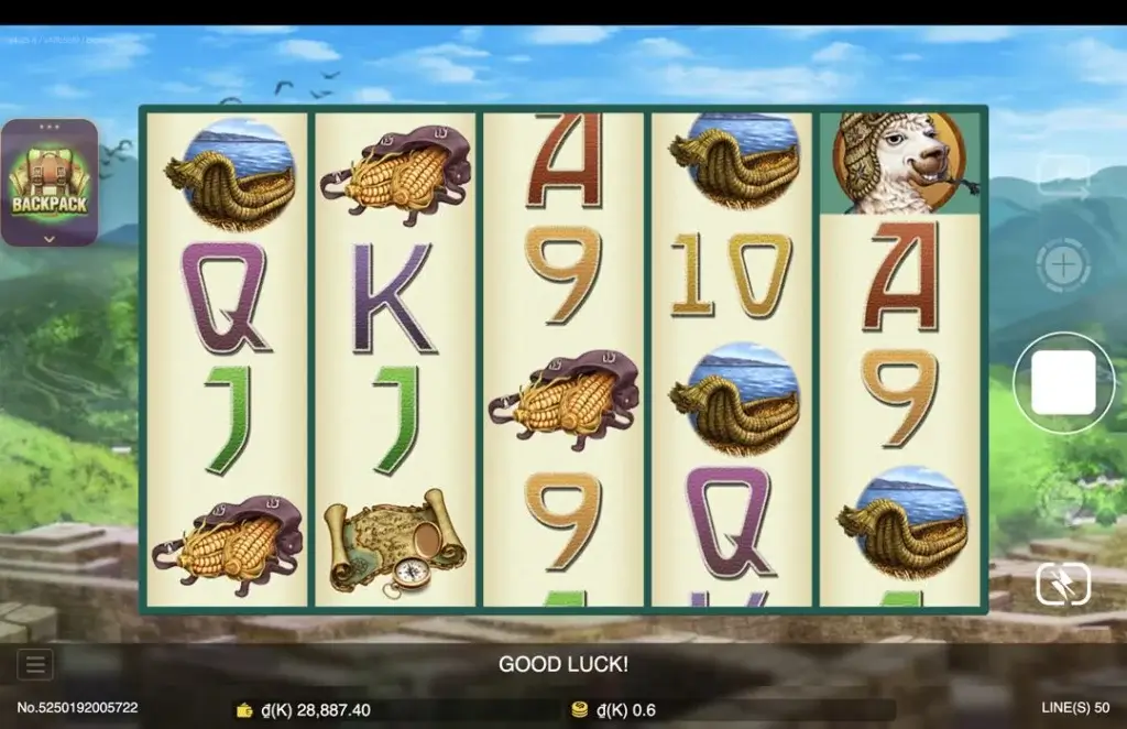 Ảnh giao diện chính game Llama Adventure (slot JDB) chơi tại LC79