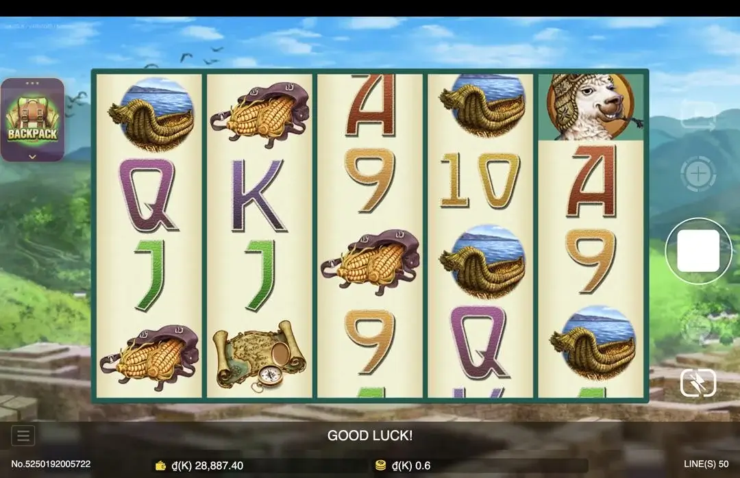 Ảnh giao diện chính game Llama Adventure (slot JDB) chơi tại LC79