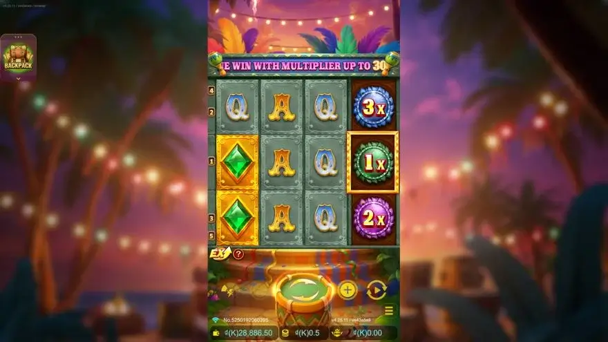 Ảnh bảng biểu tượng & tính năng game Samba Jewel (slot JDB) chơi tại LC79