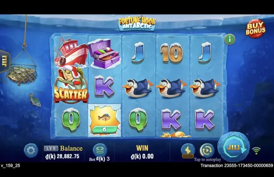 Ảnh màn hình gameplay game so sánh fortune hook antarctic lc79 (slot) chơi tại LC79