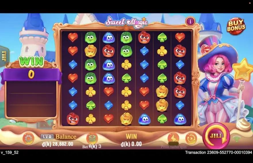 Ảnh màn hình gameplay game Sweet Magic (slot JILI) chơi tại LC79