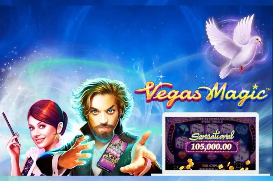 Ảnh bảng biểu tượng & tính năng game Vegas Magic (slot PP) chơi tại LC79