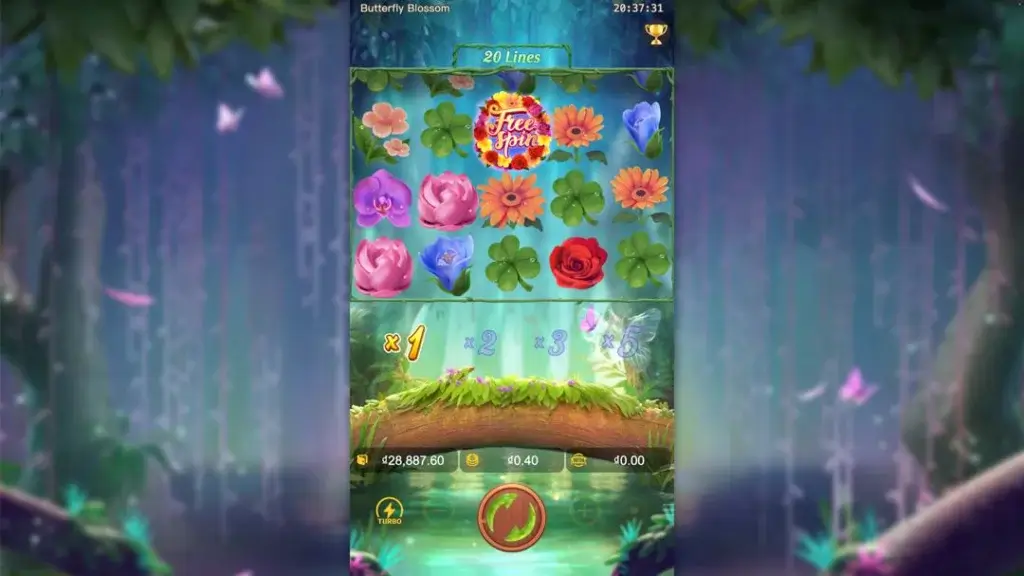 Ảnh giao diện chính game Butterfly Blossom (slot PG) chơi tại LC79