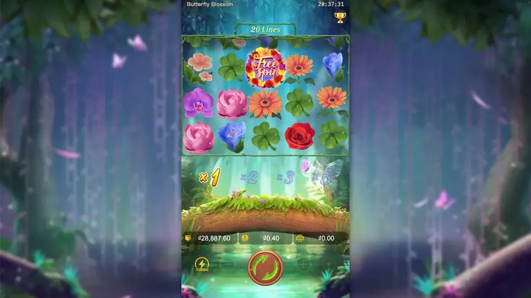 Ảnh giao diện chính game Butterfly Blossom (slot PG) chơi tại LC79