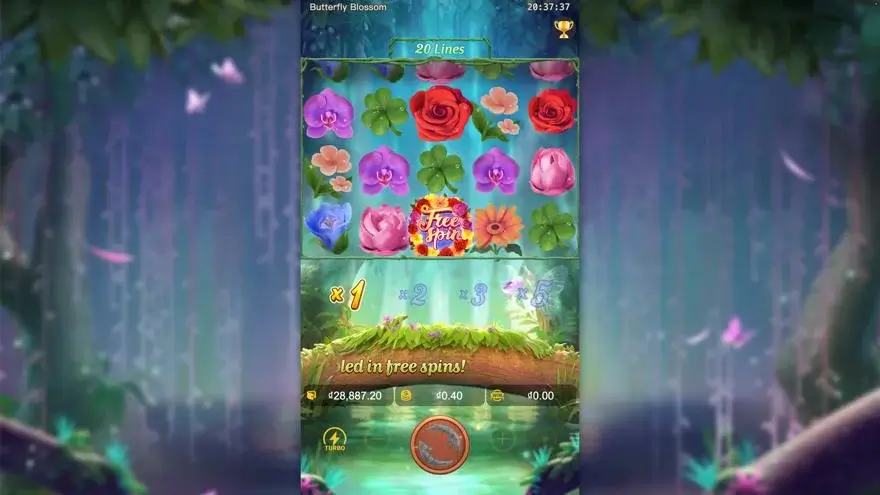 Ảnh màn hình gameplay game Butterfly Blossom (slot PG) chơi tại LC79