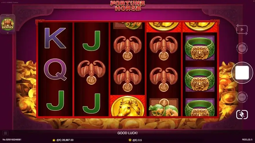 Ảnh màn hình gameplay game Fortune Horse (slot JDB) chơi tại LC79