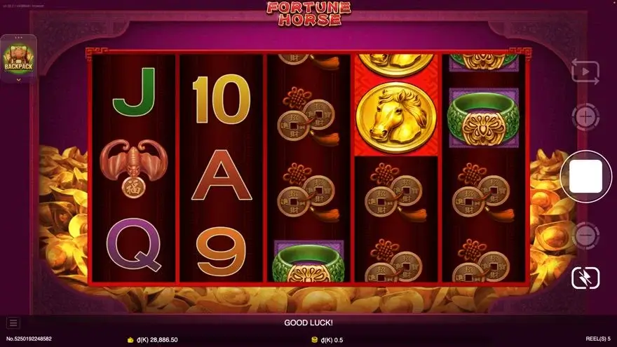 Ảnh bảng biểu tượng & tính năng game Fortune Horse (slot JDB) chơi tại LC79