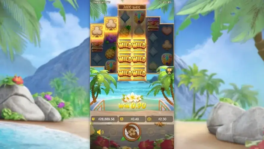 Ảnh màn hình gameplay game Hawaiian Tiki (slot PG) chơi tại LC79