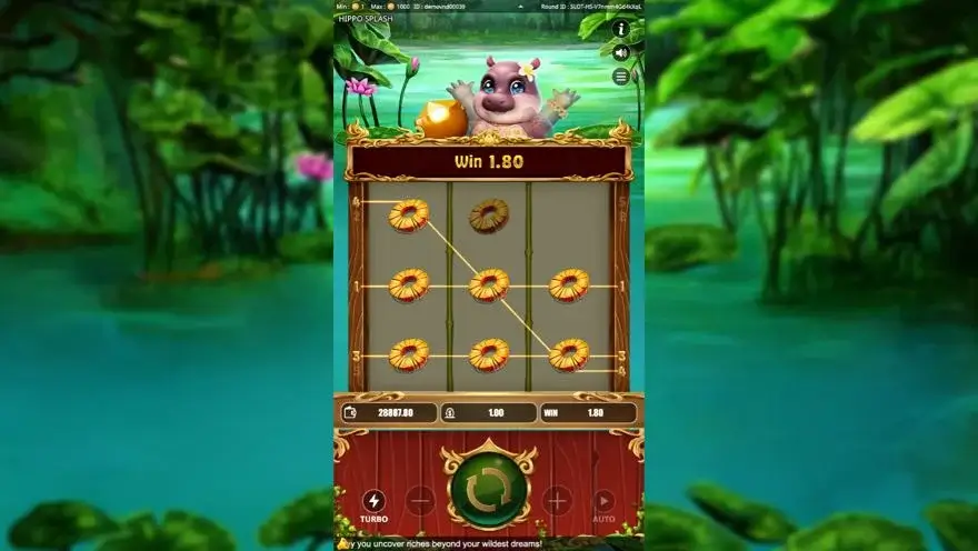 Ảnh màn hình gameplay game Hippo Splash (Kingmidas #) (slot) chơi tại LC79