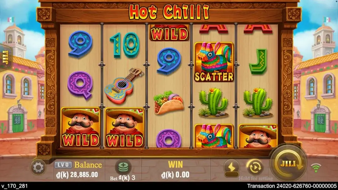 Ảnh giao diện chính game Hot Chilli (slot JILI) chơi tại LC79