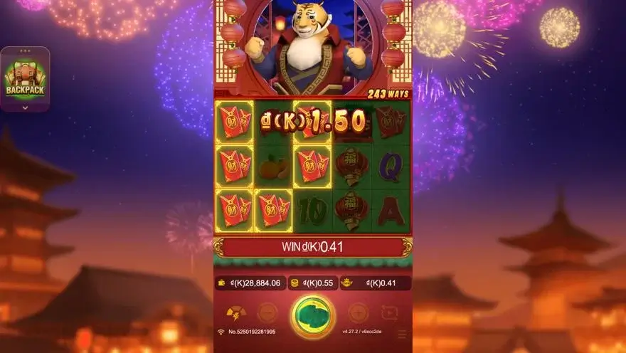 Ảnh màn hình gameplay game Prosperity Tiger (slot JDB) chơi tại LC79