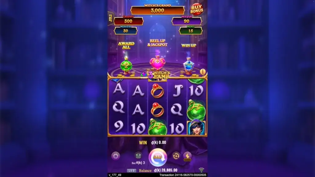 Ảnh giao diện chính game so sánh 3 witch's lamp lc79 (slot) chơi tại LC79