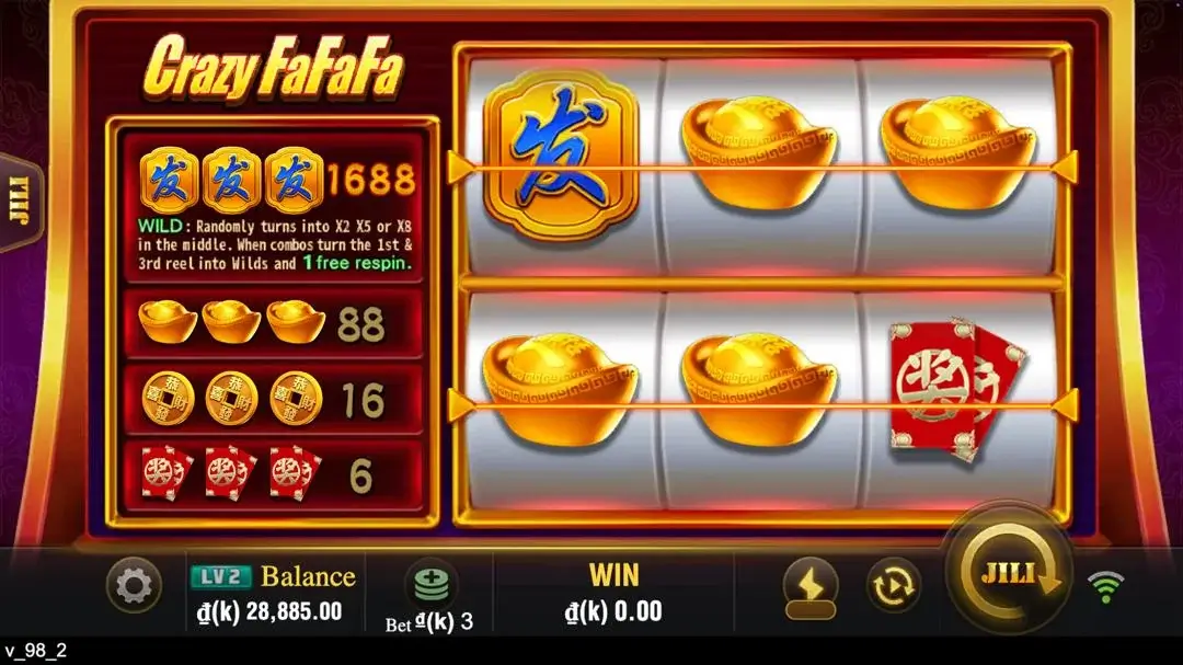 Ảnh giao diện chính game so sánh crazy fafafa lc79 (slot) chơi tại LC79