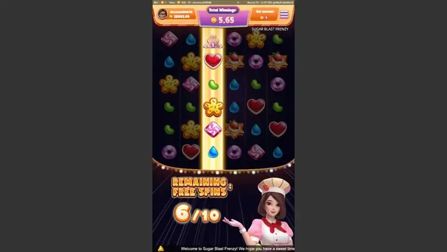 Ảnh màn hình gameplay game Sugar Blast (Kingmidas #) (slot) chơi tại LC79