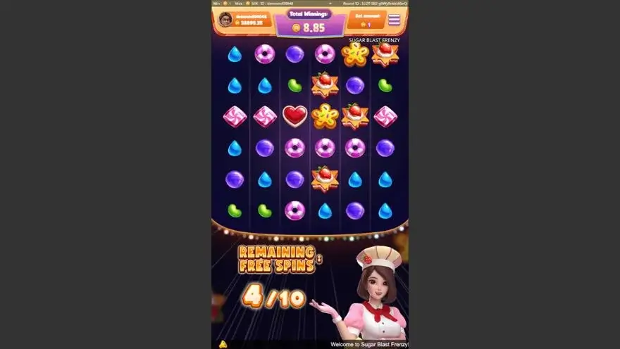 Ảnh bảng biểu tượng & tính năng game Sugar Blast (Kingmidas #) (slot) chơi tại LC79
