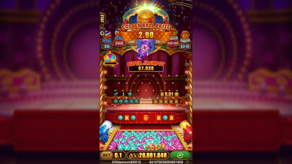 Ảnh giao diện chính game Crazy Pusher (slot JILI) chơi tại LC79